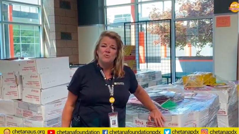 Chetana Foundation – Donated 20K Notebooks – ThankYou note from Christina(Beaverton School District)